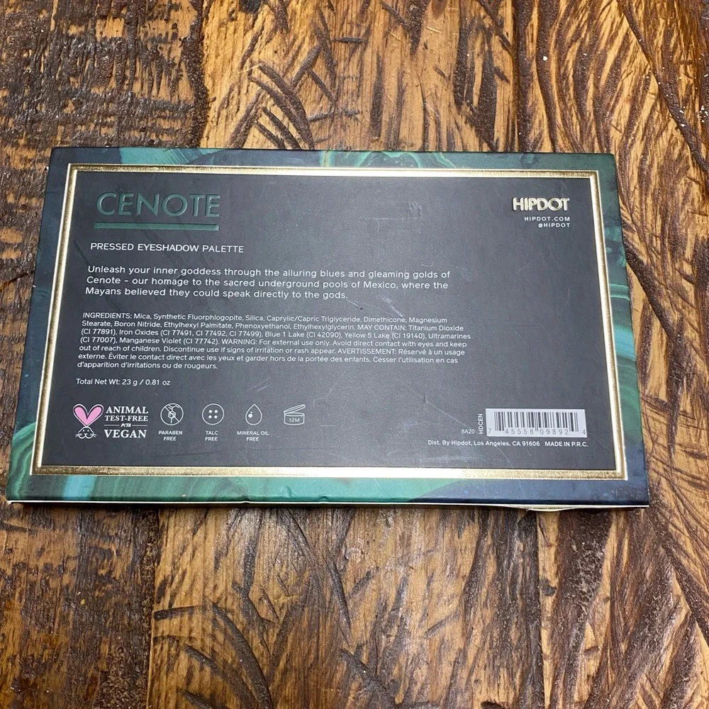 New HipDot Cenote Eyeshadow Palette Animal Test Free Vegan